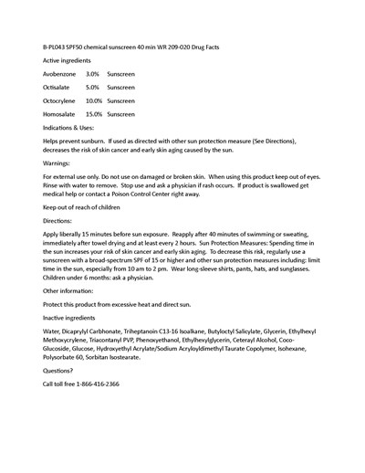 Pl043 Drug Facts (Pl043 Drug Facts)
